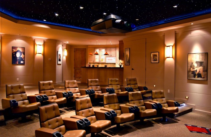 A home theater large enough for plenty of friends