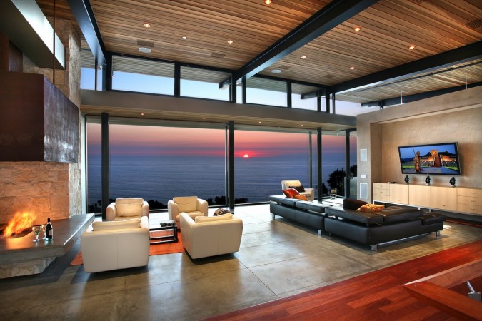 Stunning sunset views are the focal point here