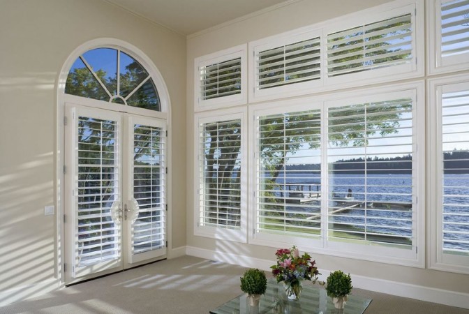 Shutters enhance the architectural elements of a room 