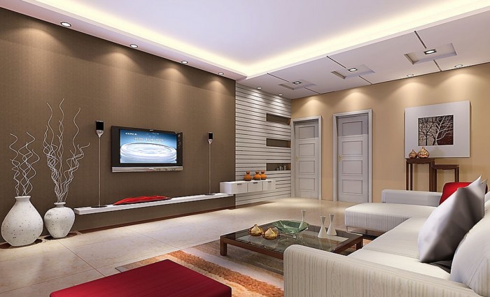Including the television as the focal point of a feature wall 