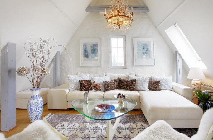 A beautiful attic room 