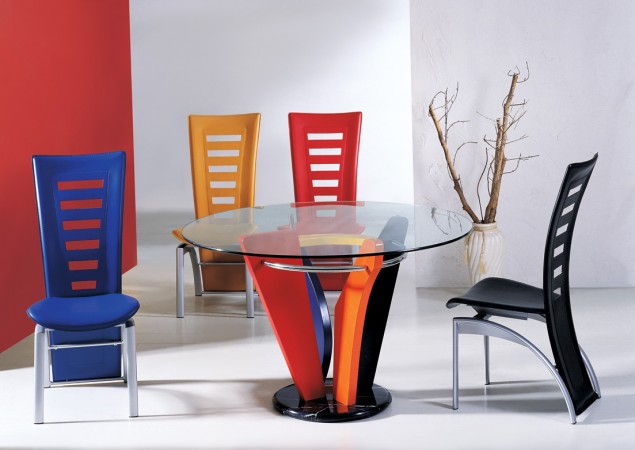 Colorful modern dining set
