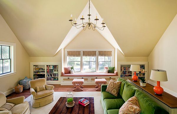 A cozy attic room