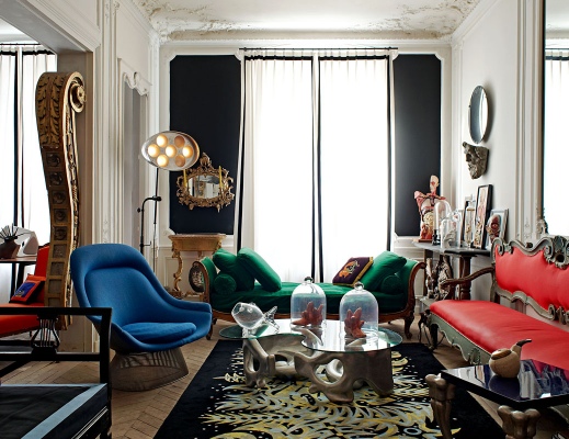 A bold mix of styles for this eclectic space