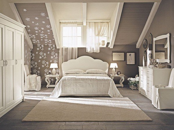 Romantic attic bedroom