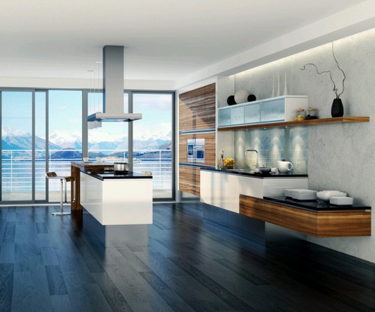 Stylish kitchen integrates seamlessly 