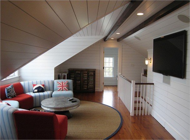 A cozy spot to relax in the attic room