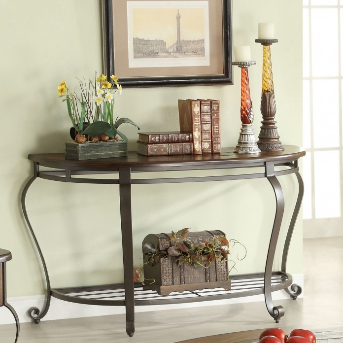 The demilune table is perfect for the foyer