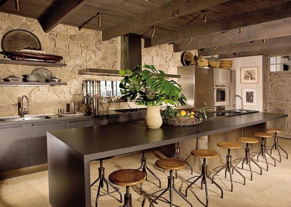 Rustic interior with modern touches 