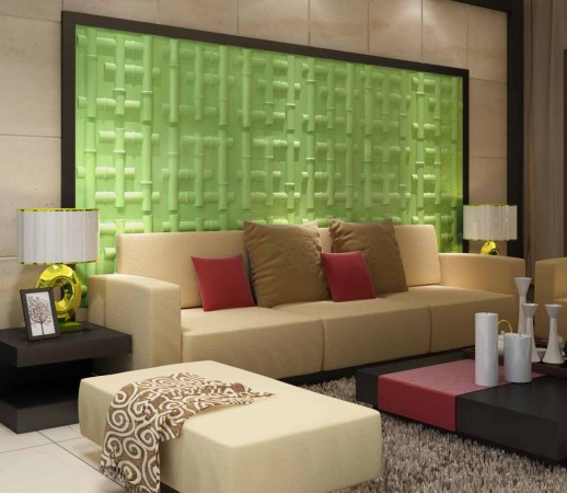 Bring Your Walls Alive with Green 3D Panels.