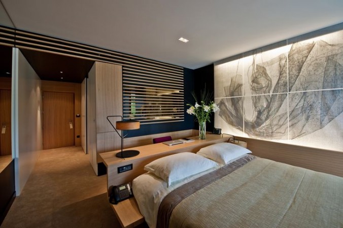 Stylish hotel suite