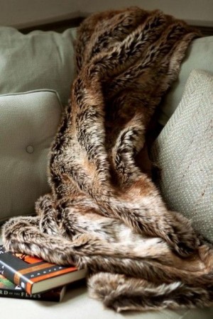 Lush fur blanket for fall 