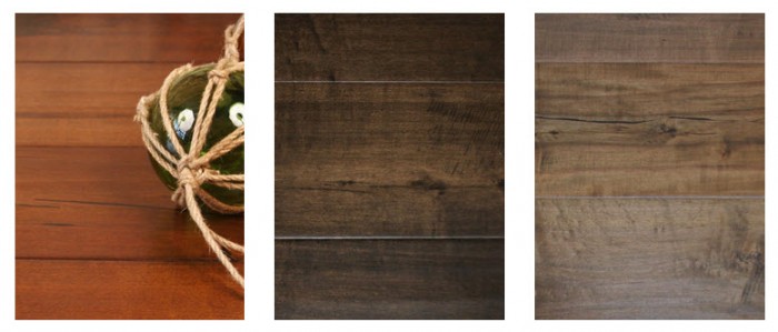 Four different types of wood flooring for replacing old floors.