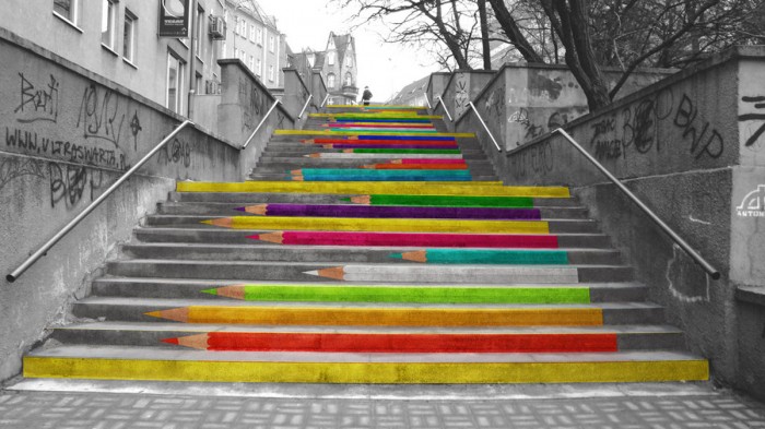 Noriaki, Poland the beautiful staircase of pensil