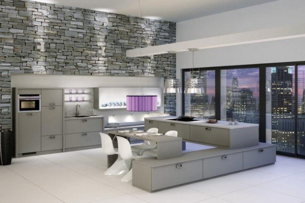 How To Make Stone Walls Work Inside Your Modern Kitchen.