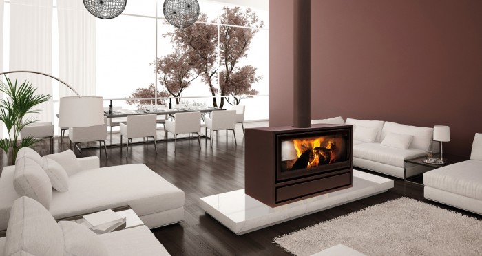 Unique open fireplace design