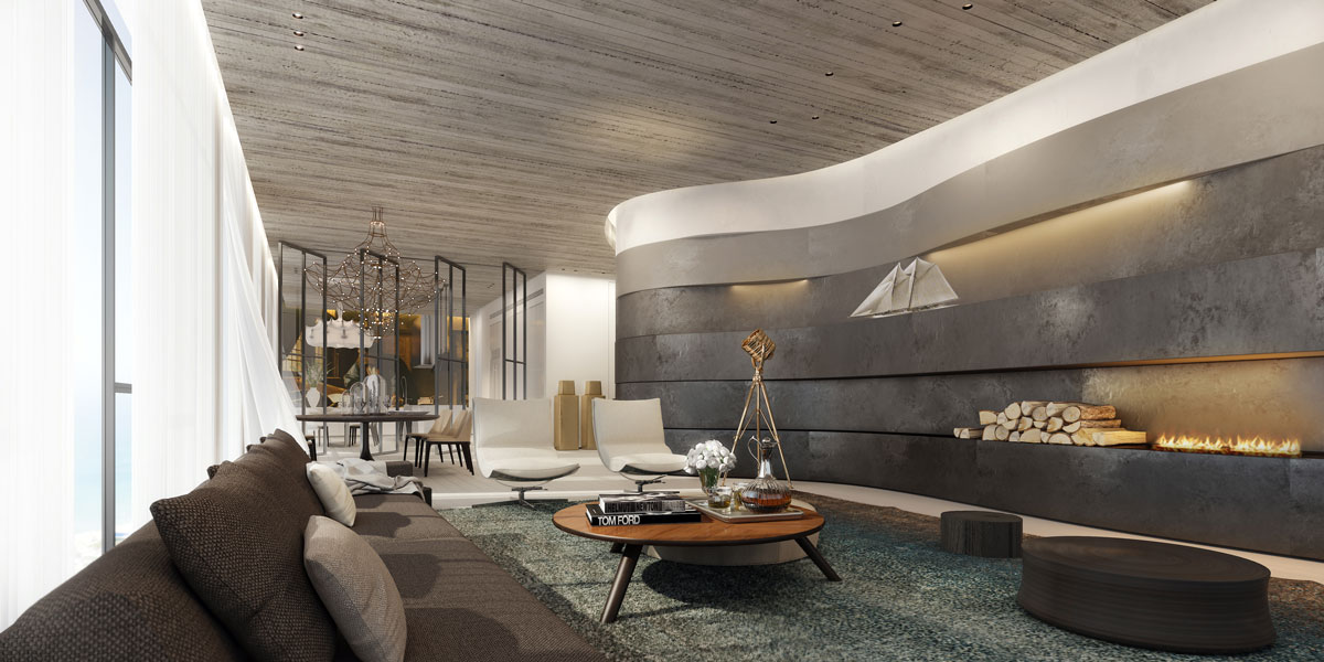A modern living room designed as an artful interior.