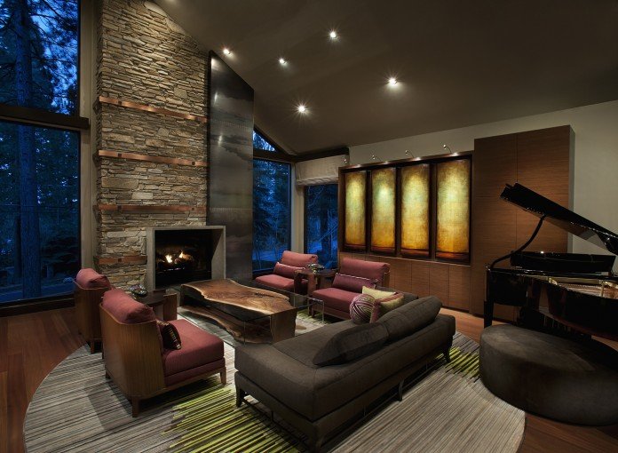 Beautiful modern mountain home interior
