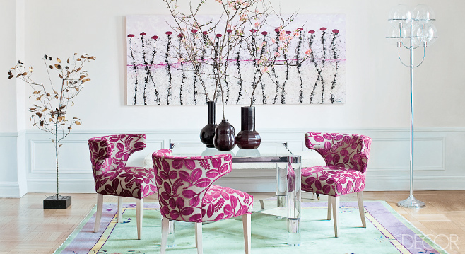 Vivid and chic dining room