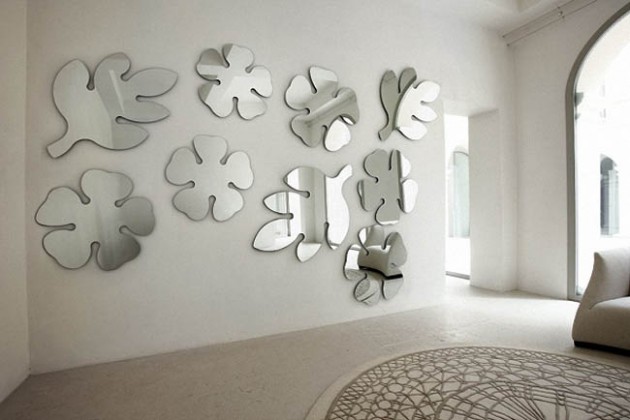 stunning mirrors with the shapes of leaves