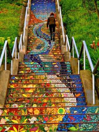 stunning staircase in San Franisco, California