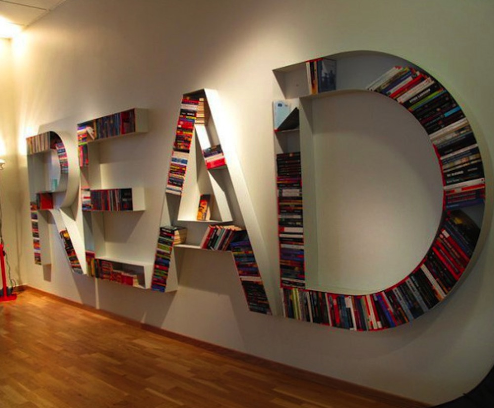 READ” bookcase. Created by Eva Alessandrini and Roberto Saporiti