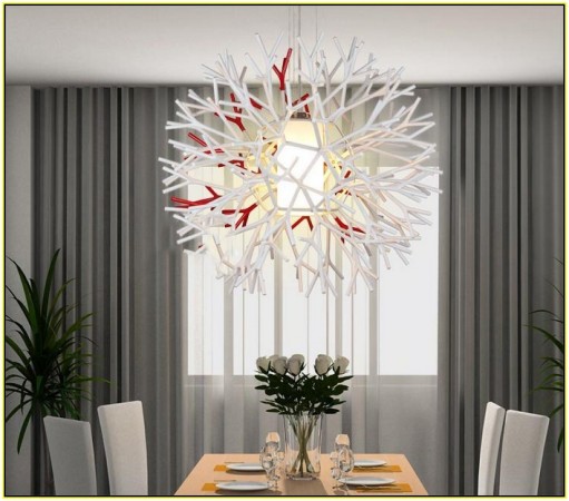 DIY chandelier for elegant living room