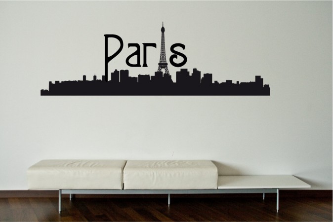 Paris skyline wall stickers.