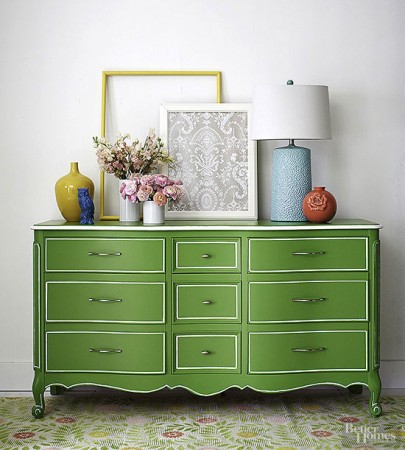Give New Life to Old Dresser with Paint.