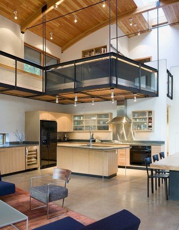 Open mezzanine area enhances 2-story home 