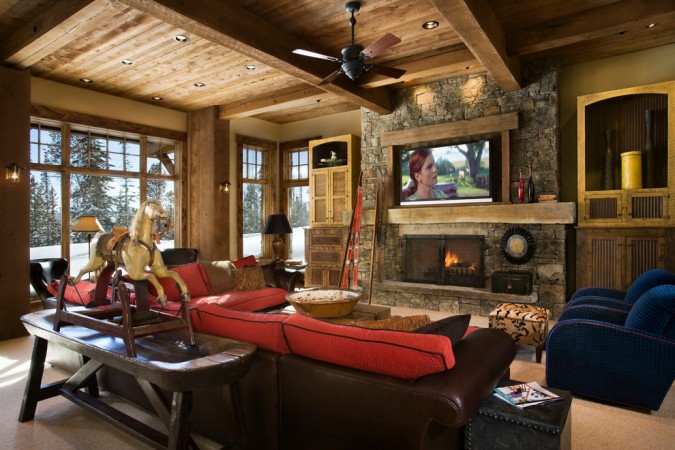 Cozy lodge interior
