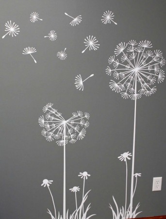 Wall stickers featuring dandelion.