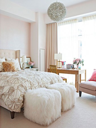 Soft and feminine bedroom 