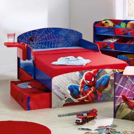 A Spider-Man themed bed for kids rooms.
