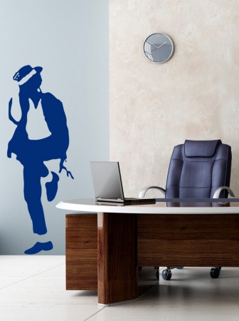 A blue wall decal.