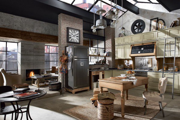 Industrial style kitchen is cool and modern 