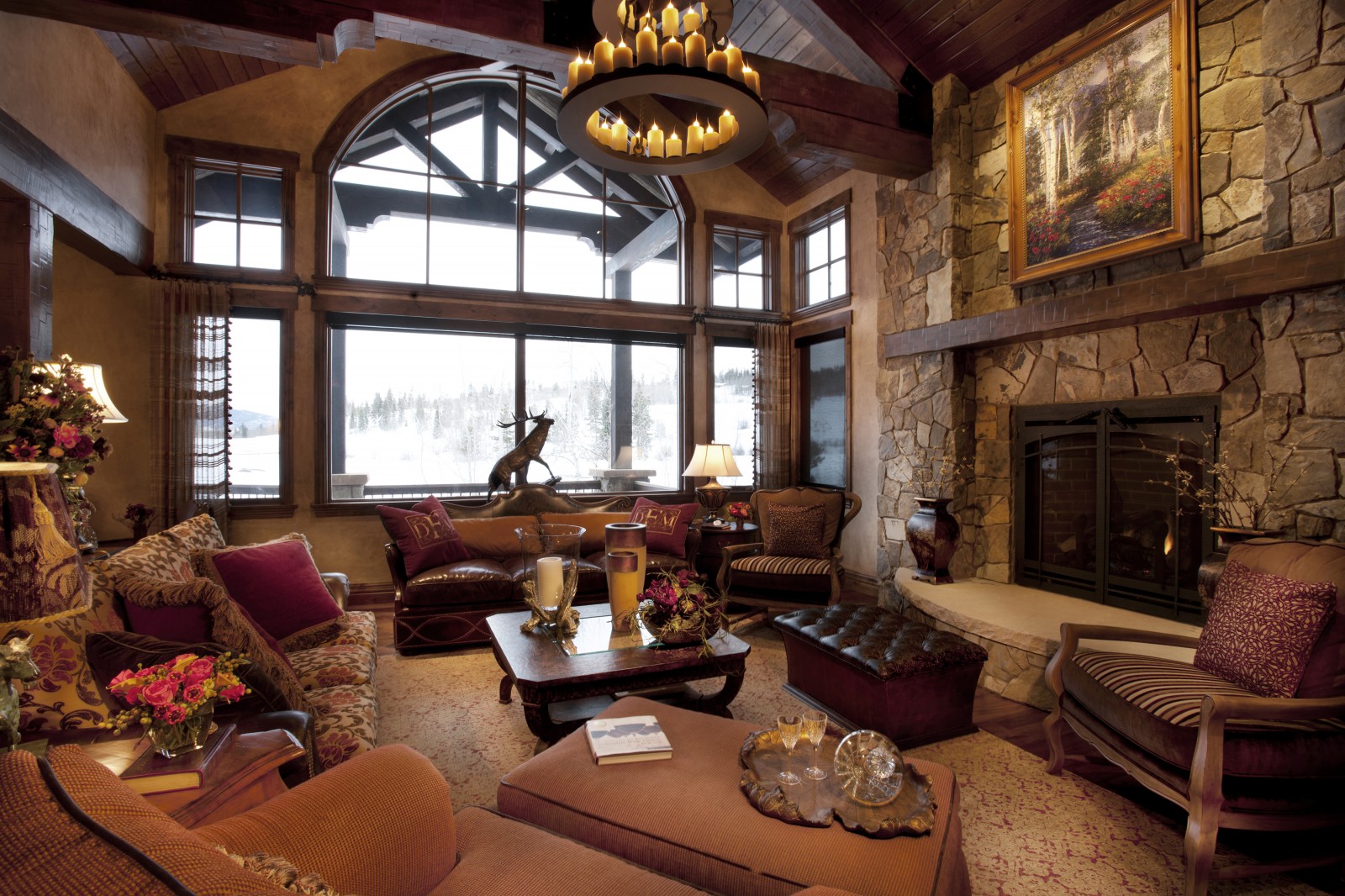 living room in a lodges