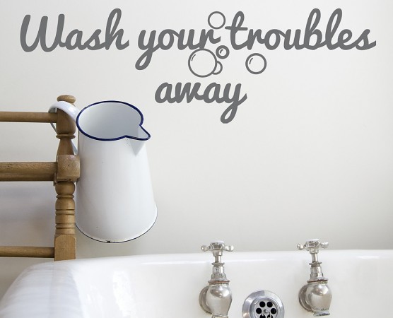Wall stickers to wash your troubles away.
