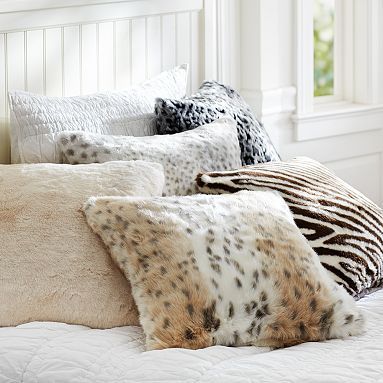 Fur and animal print pillows add softness to interiors 