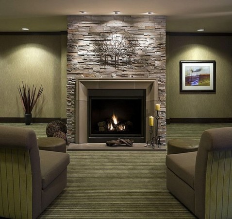 Simple fireplace mantel