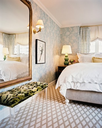 Serene and stylish feminine bedroom 