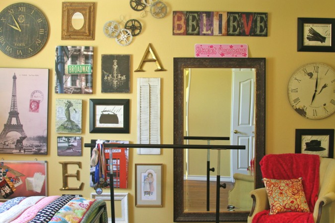 An eclectic wall gallery 