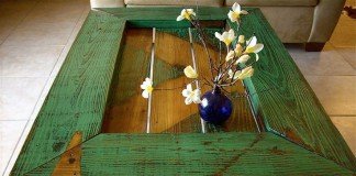 Charming table from repurposed door