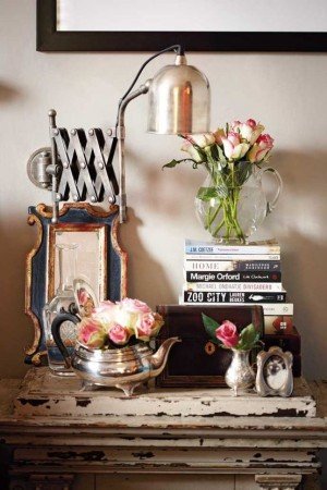 A charming tabletop display with light feature