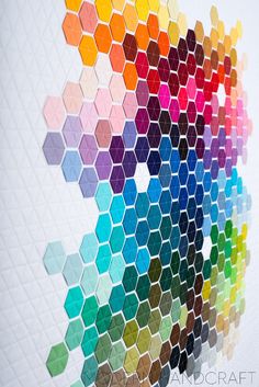 Honeycomb rainbow wall art (ink360).
