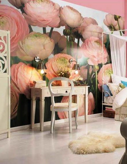 Gorgeous bedroom floral wall design (volume25)