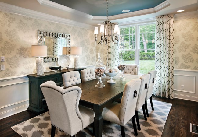 Nicely styled dining room