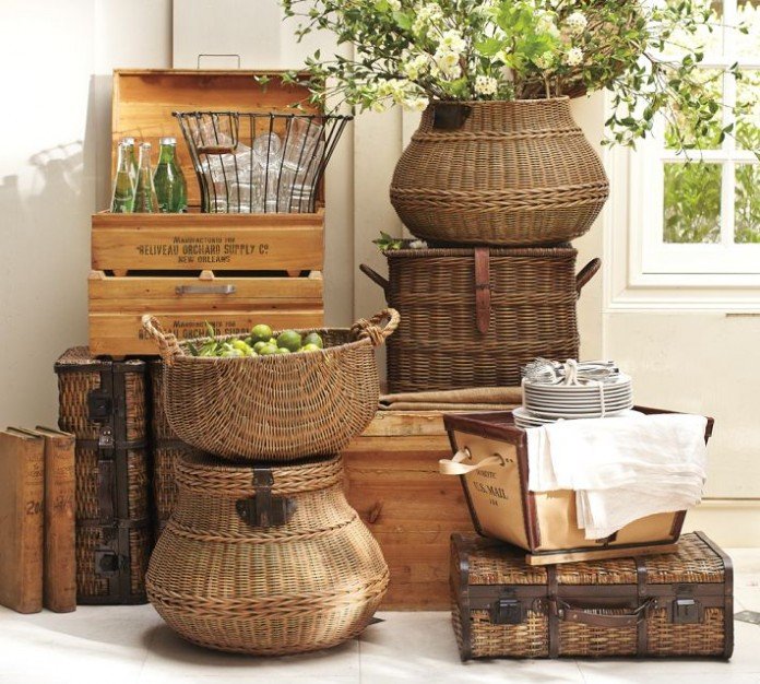Baskets are a versatile decorative and storage solution