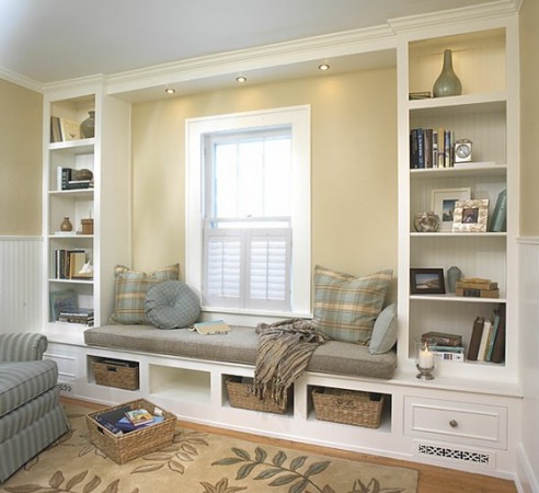 Cozy window seat for reading and relaxing