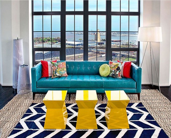 Bright color and vivid pattern come alive in this room
